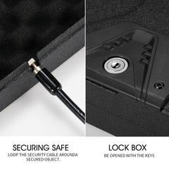 RPNB RP2001 Steel Security Handgun Safe, Black Firarm Lock Box