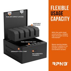 RPNB RP2016 Biometric 4 Pistols High-Capacity Gun Safe for Handgun with Digital KeyPad