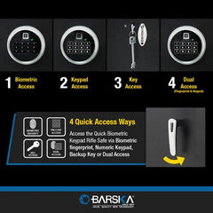 Barska: 5.51 Cu. ft Quick Access Biometric Keypad Rifle Safe AX13646
